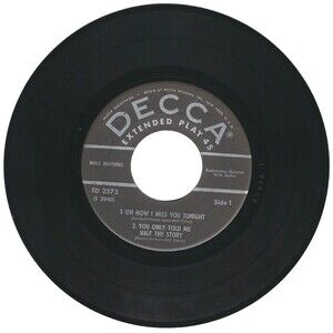 Mill Brothers 45rpm EP - Barbershop Ballads - Decca VG Pop '58